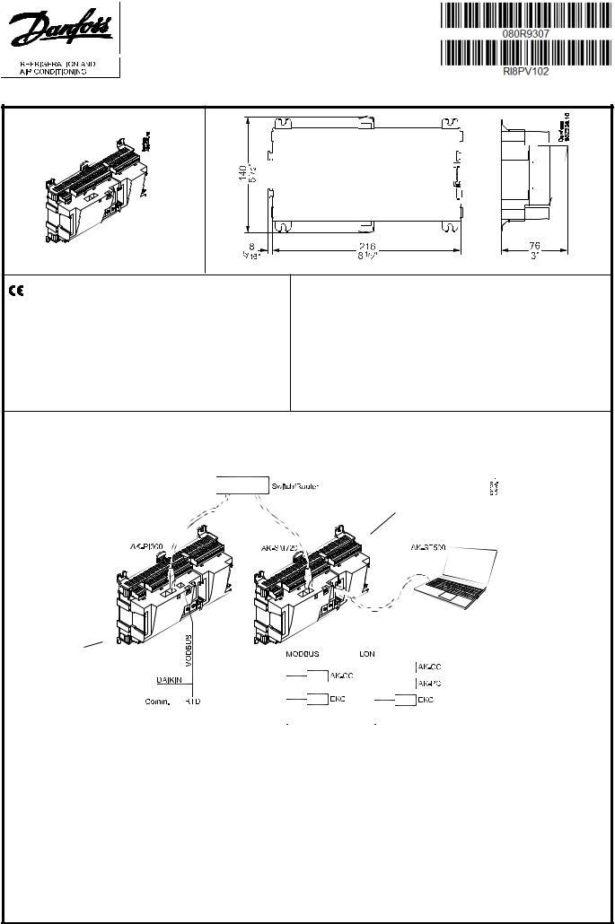 Danfoss AK-PI 300 Installation guide