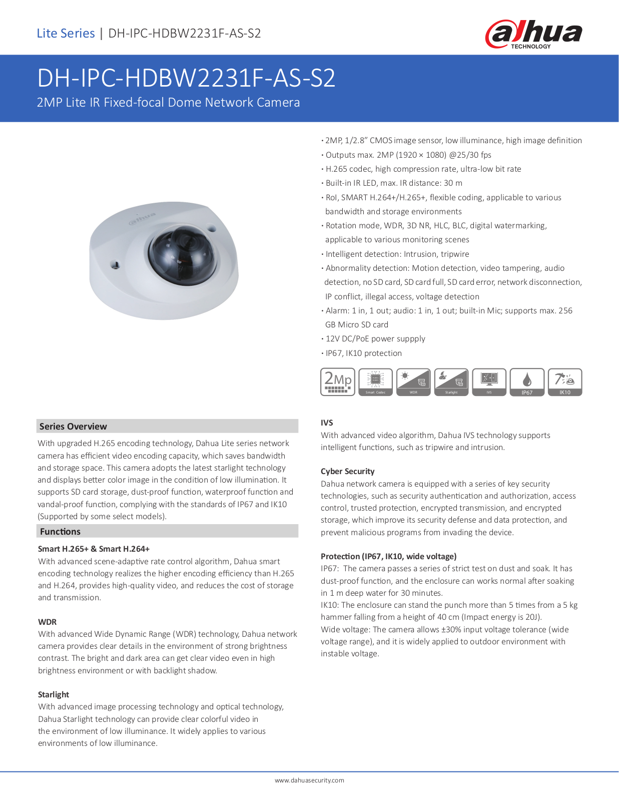 Dahua DH-IPC-HDBW2231F-AS-S2 User Manual