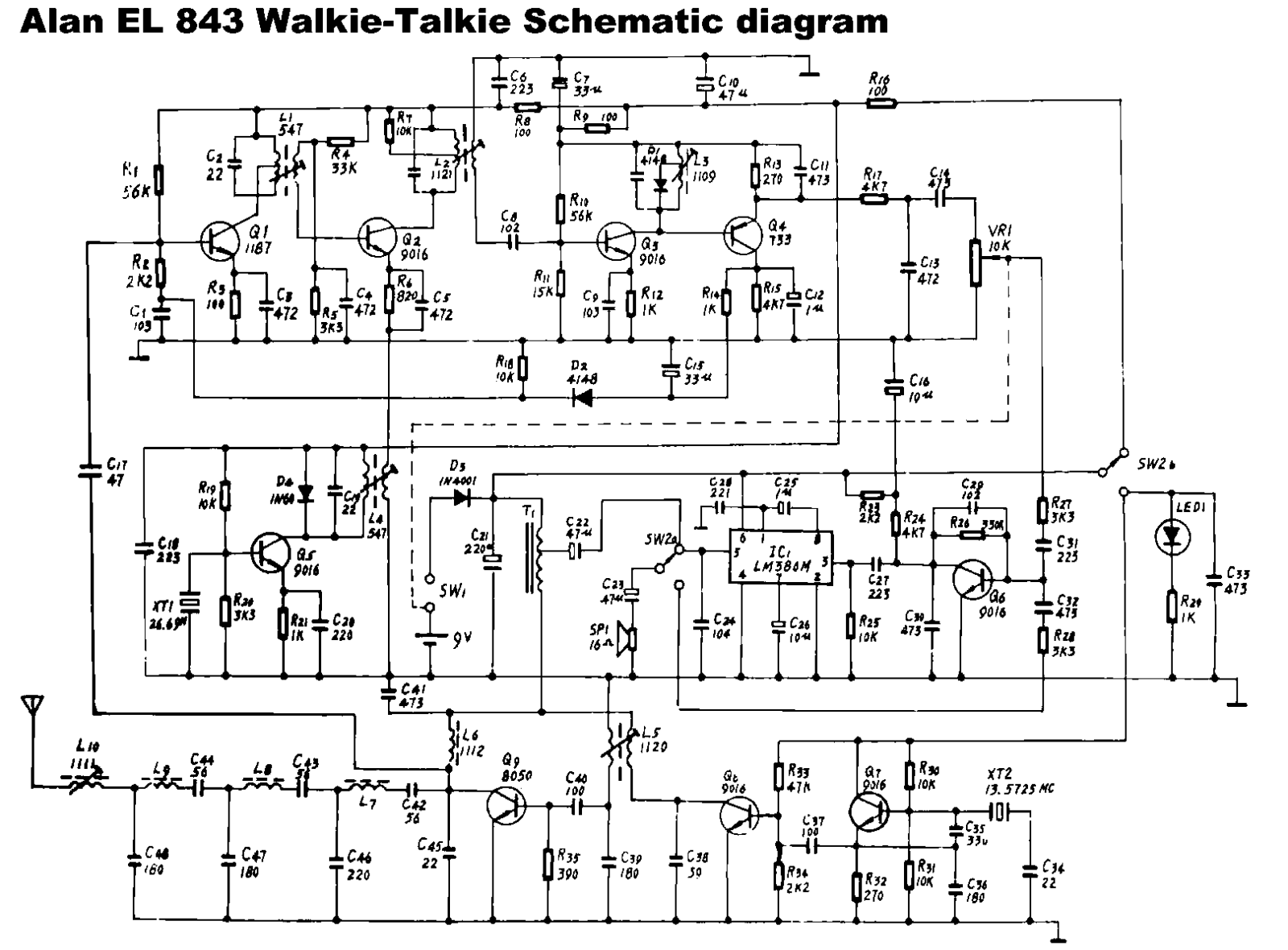 Alan EL 843 Schematic