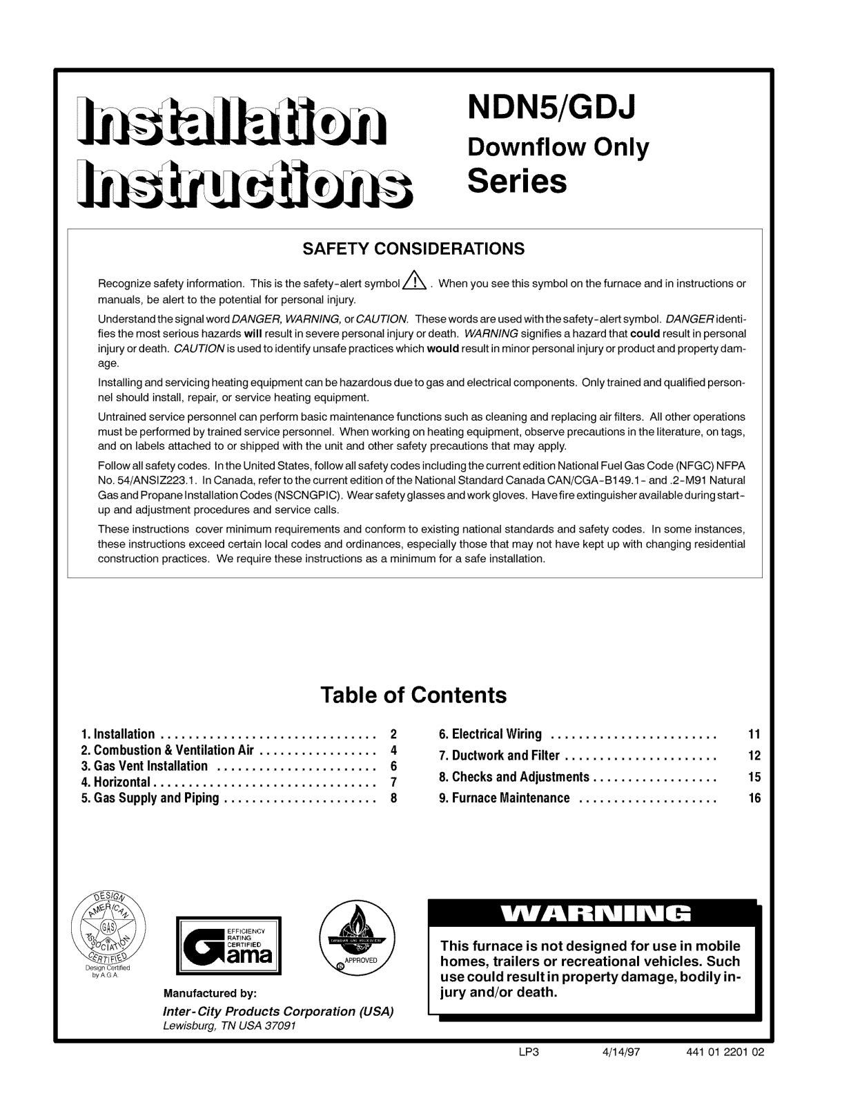 ICP GDJ050M12A1, GDJ050M12B1, GDJ050M12C1, GDJ050M12C2, GDJ075M12A1 Installation Guide - ManualMachine.com
