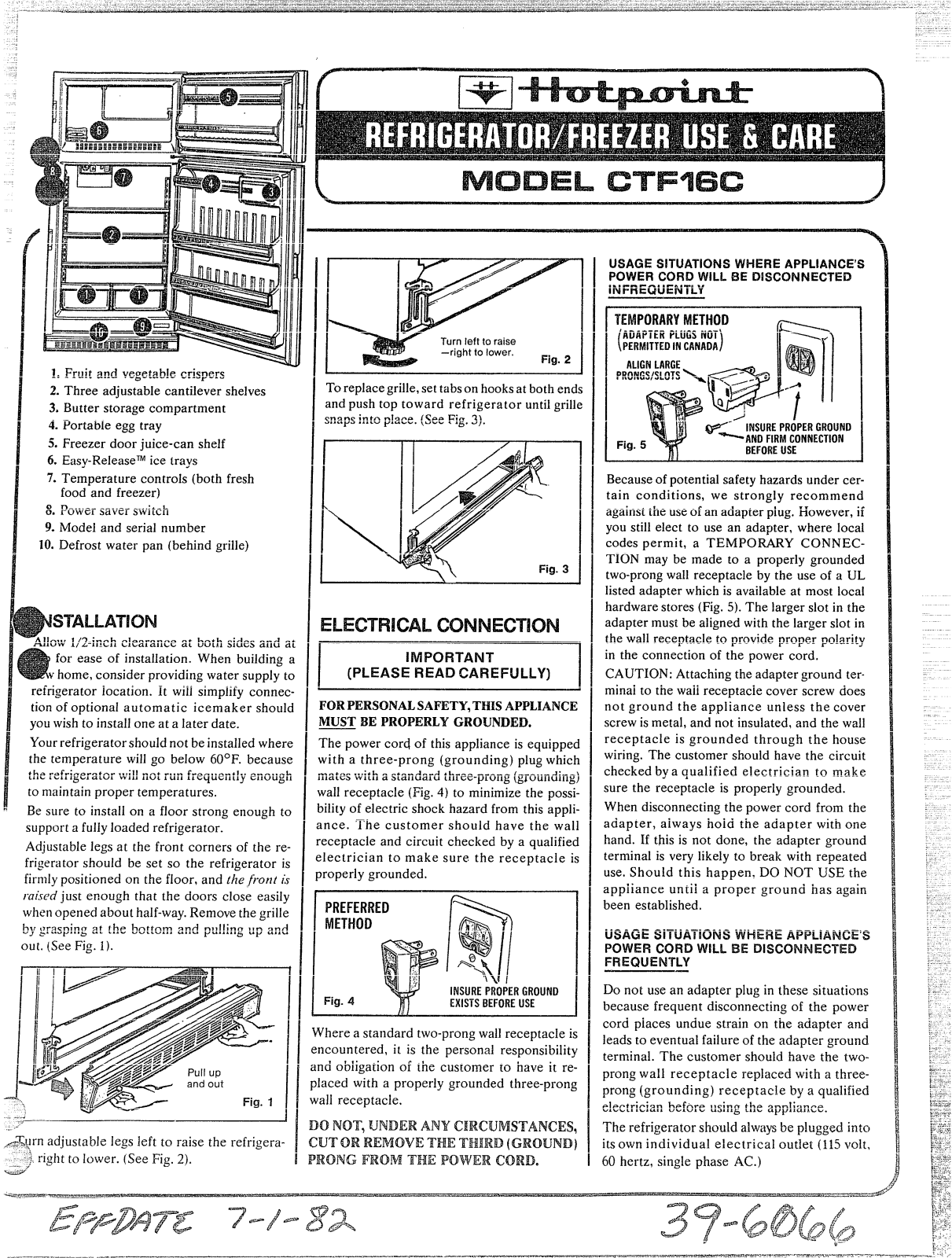 Hotpoint CTF~GC User Manual - ManualMachine.com