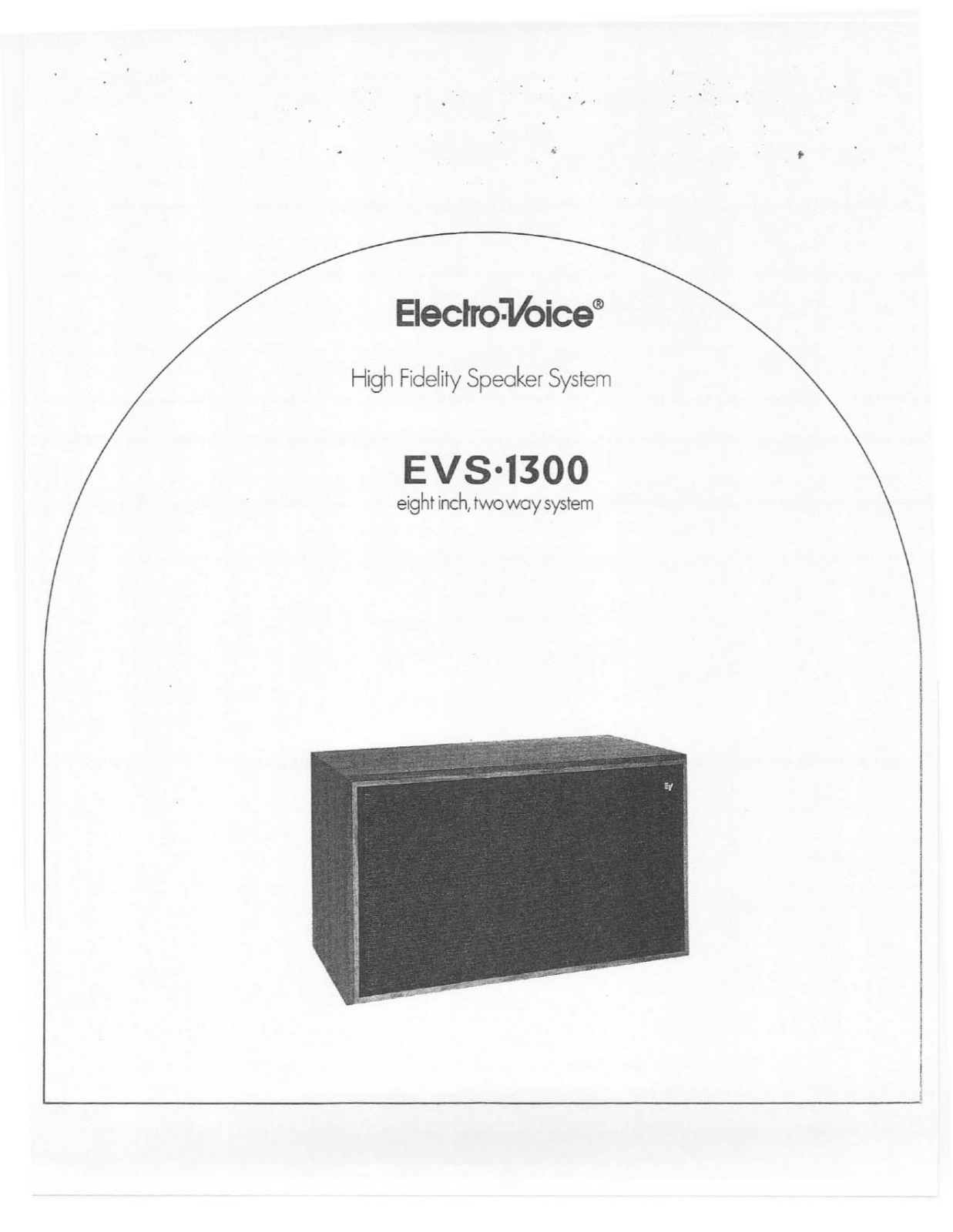 Electro-Voice EVS-1300 User Manual