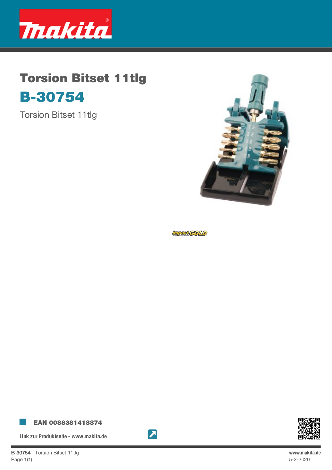 Makita B-30754 Service Manual