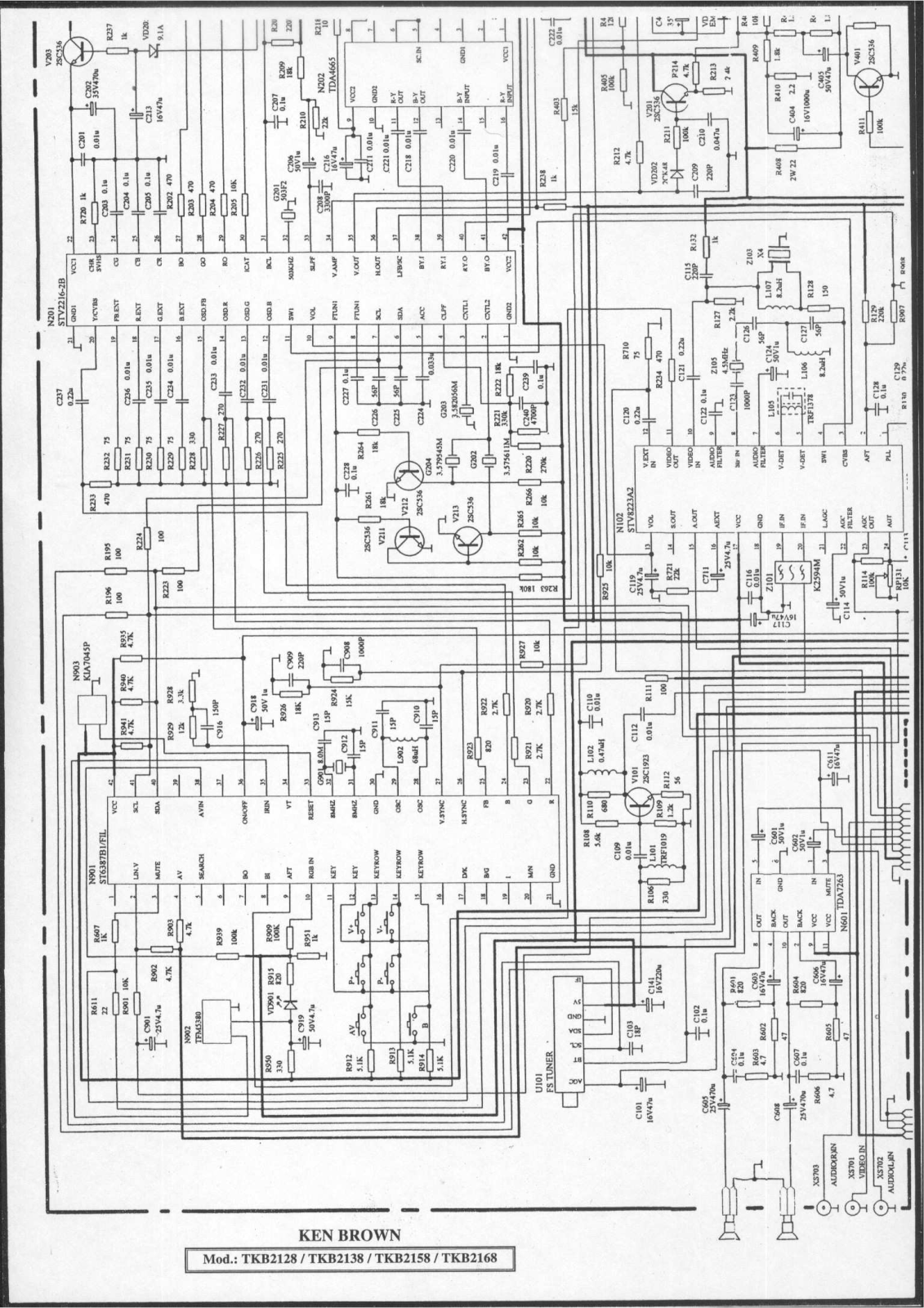 KEN TBK-2168, TKB-2128, TBK-2158, TBK-2138, TBK-2128 Schematic