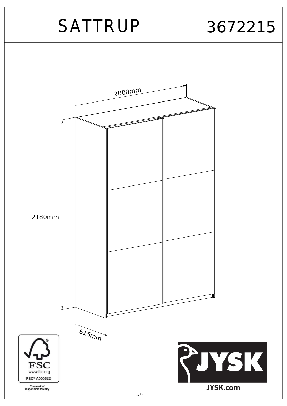 JYSK Sattrup User Manual