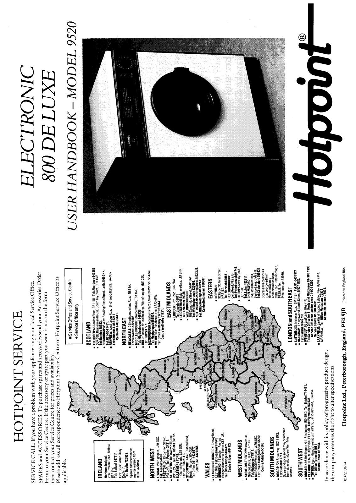 Hotpoint-Ariston HB9520 User Manual