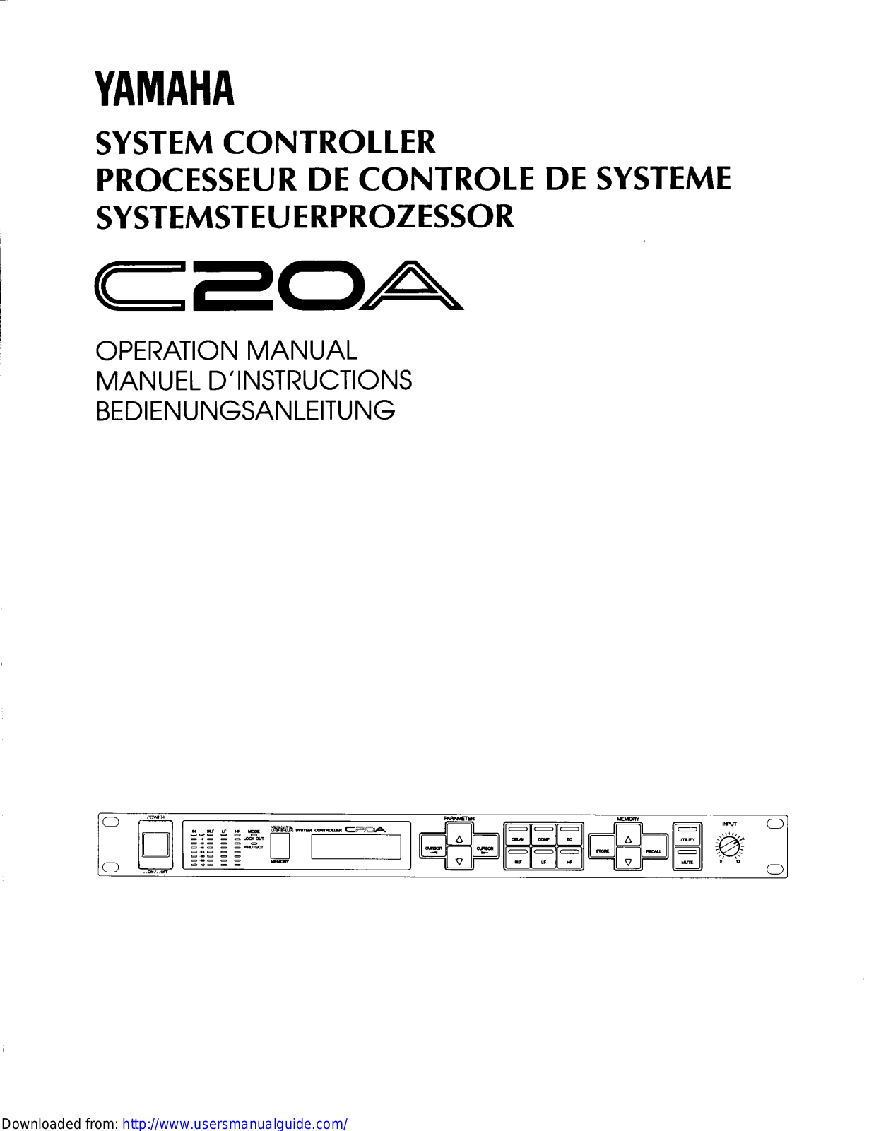 Yamaha Audio C20A User Manual