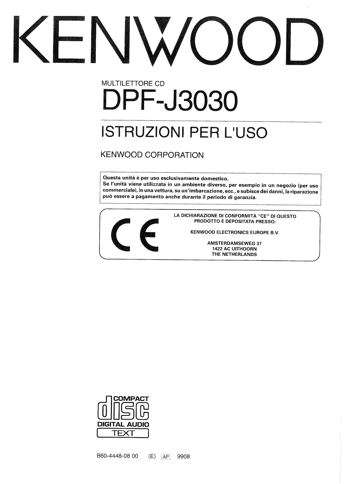 Kenwood DPF-J3030 User Manual