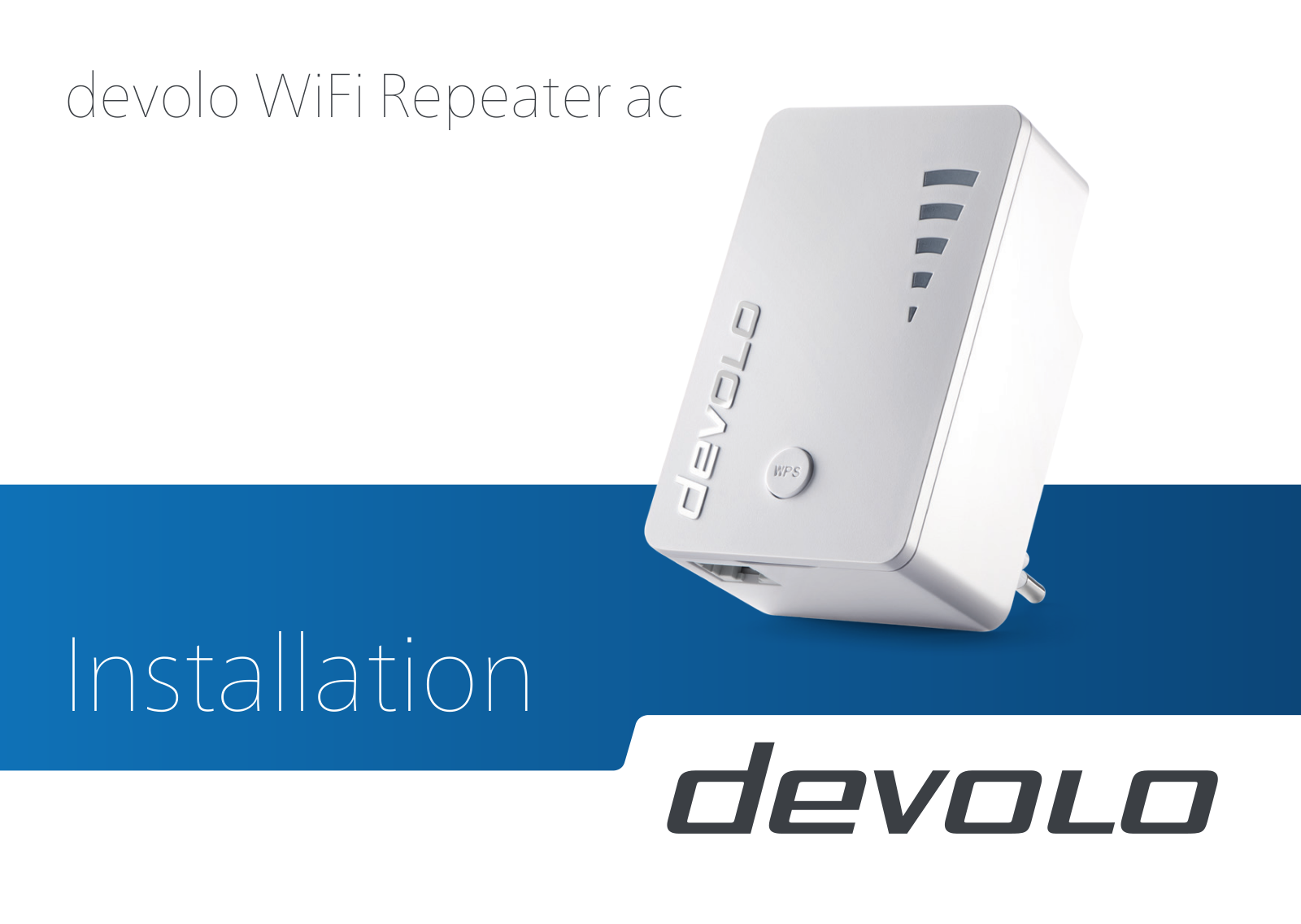 Devolo WiFi Repeater ac Installation Manual