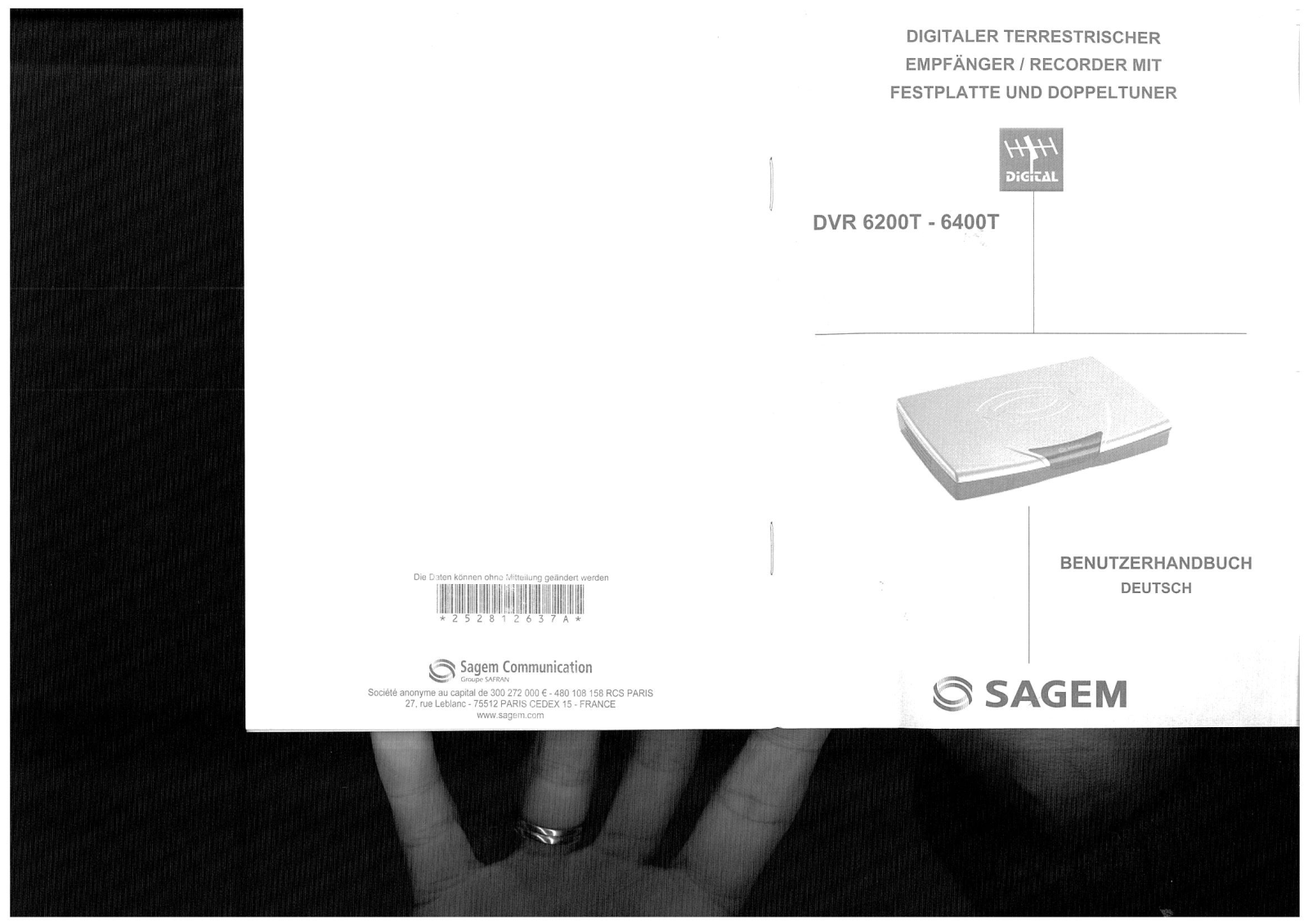 Sagem DTR 6400T, DTR 6700T User guide