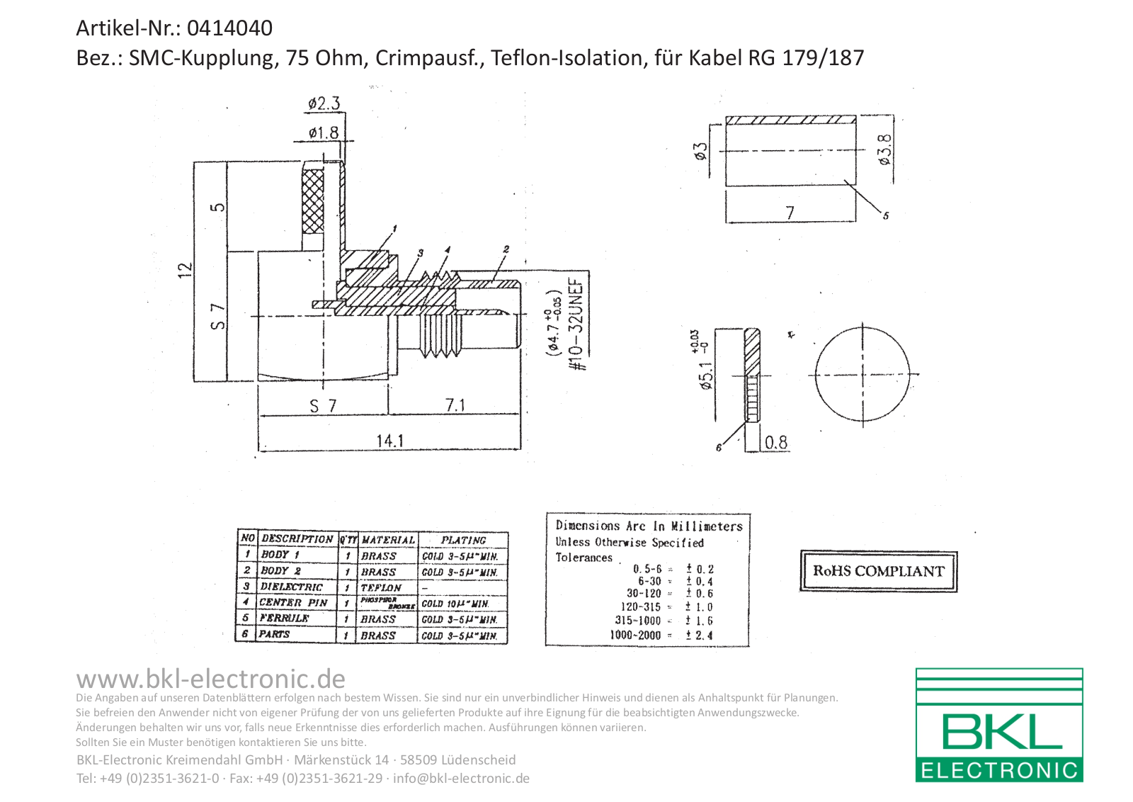 BKL BKL 0414040 Datasheet - ManualMachine.com