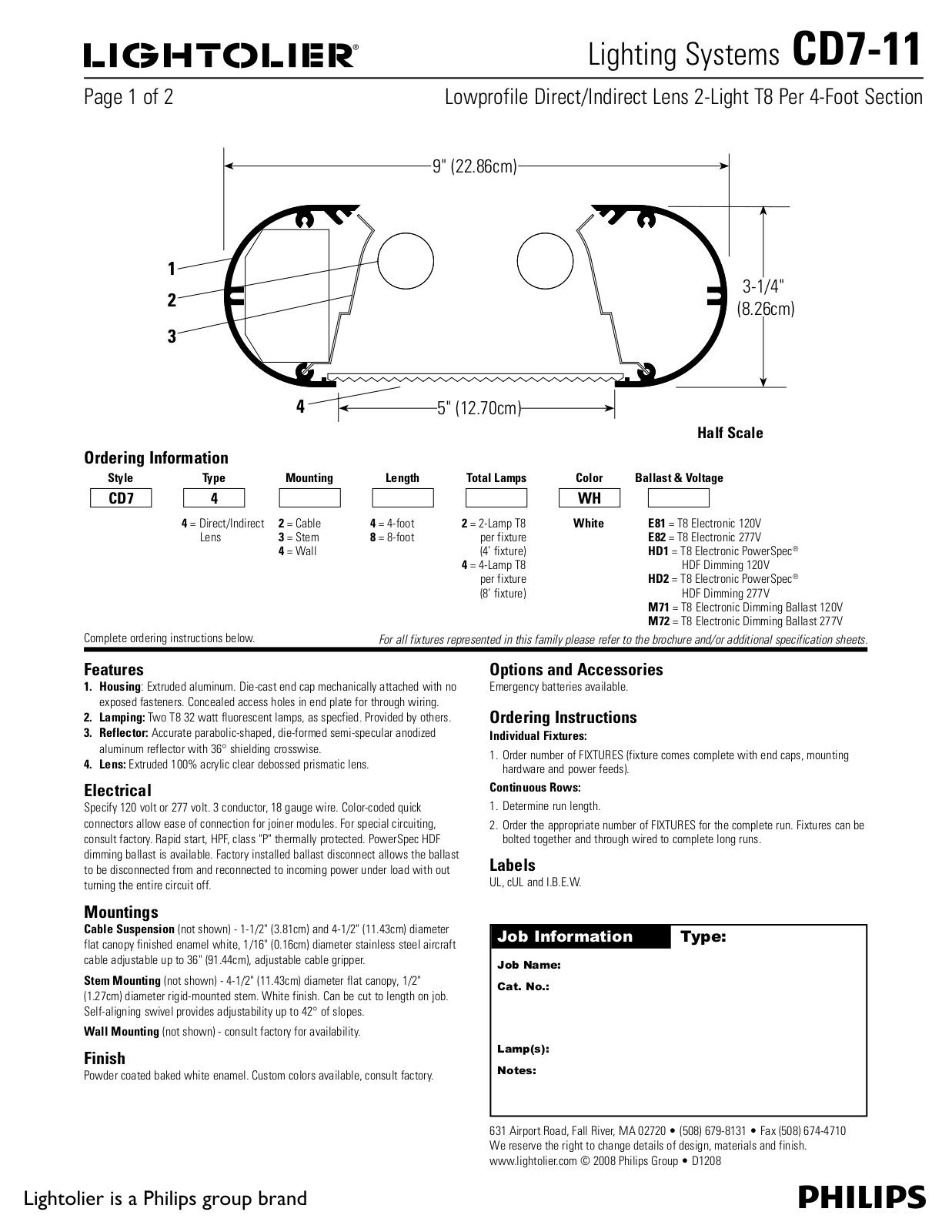 Lightolier CD7-11 User Manual