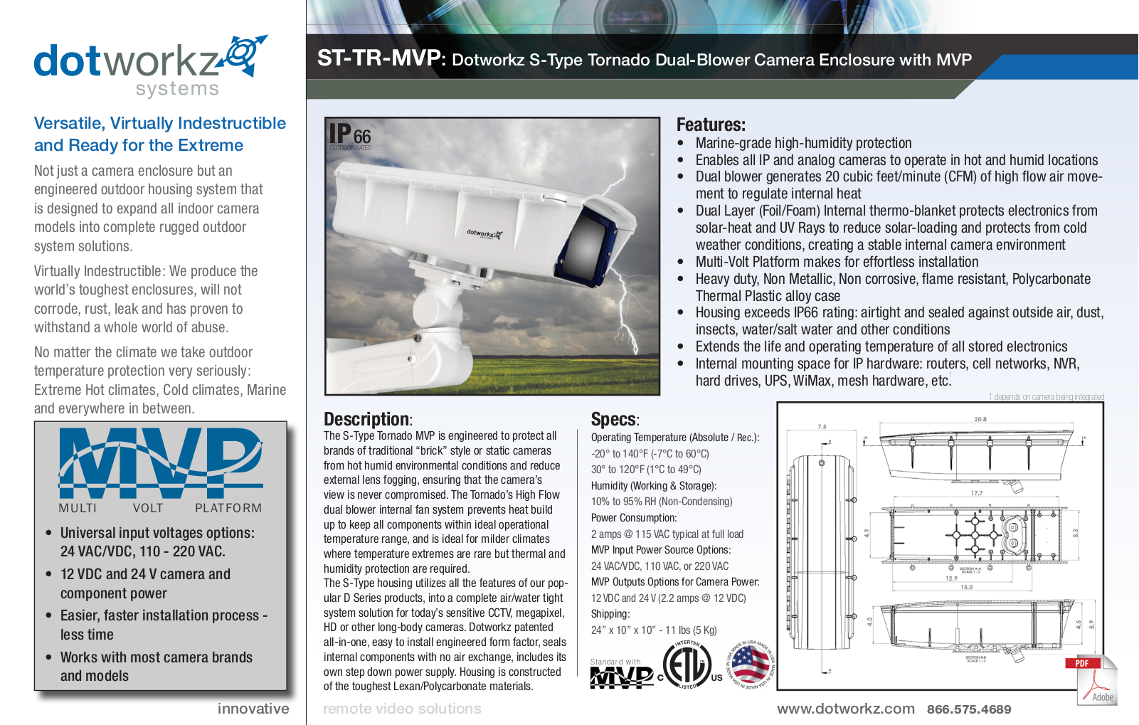 Dotworkz ST-TR-MVP Specsheet - ManualMachine.com