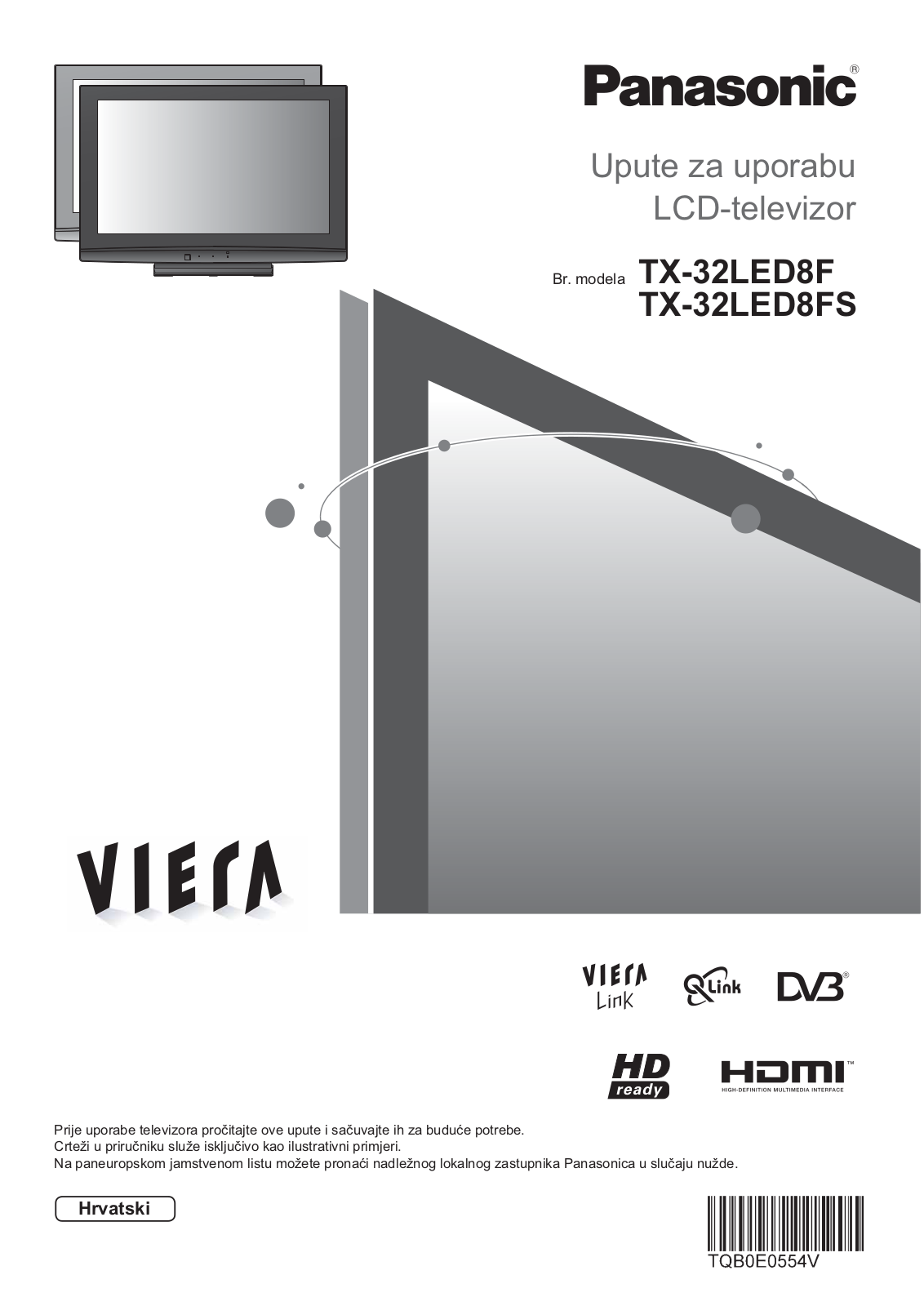 PANASONIC TX-32LED8F, TX-32LED8FS User Manual