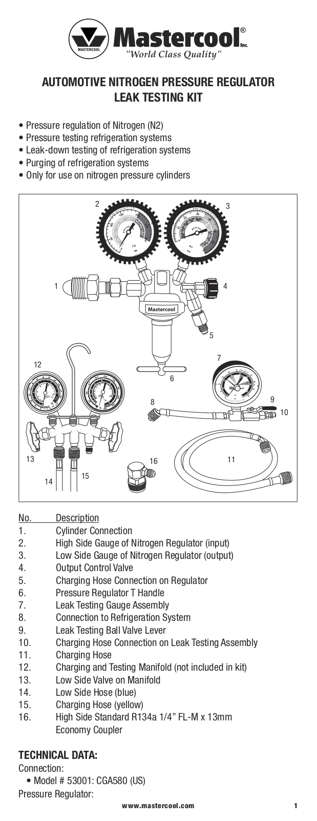 Mastercool 53010-AUT User Manual