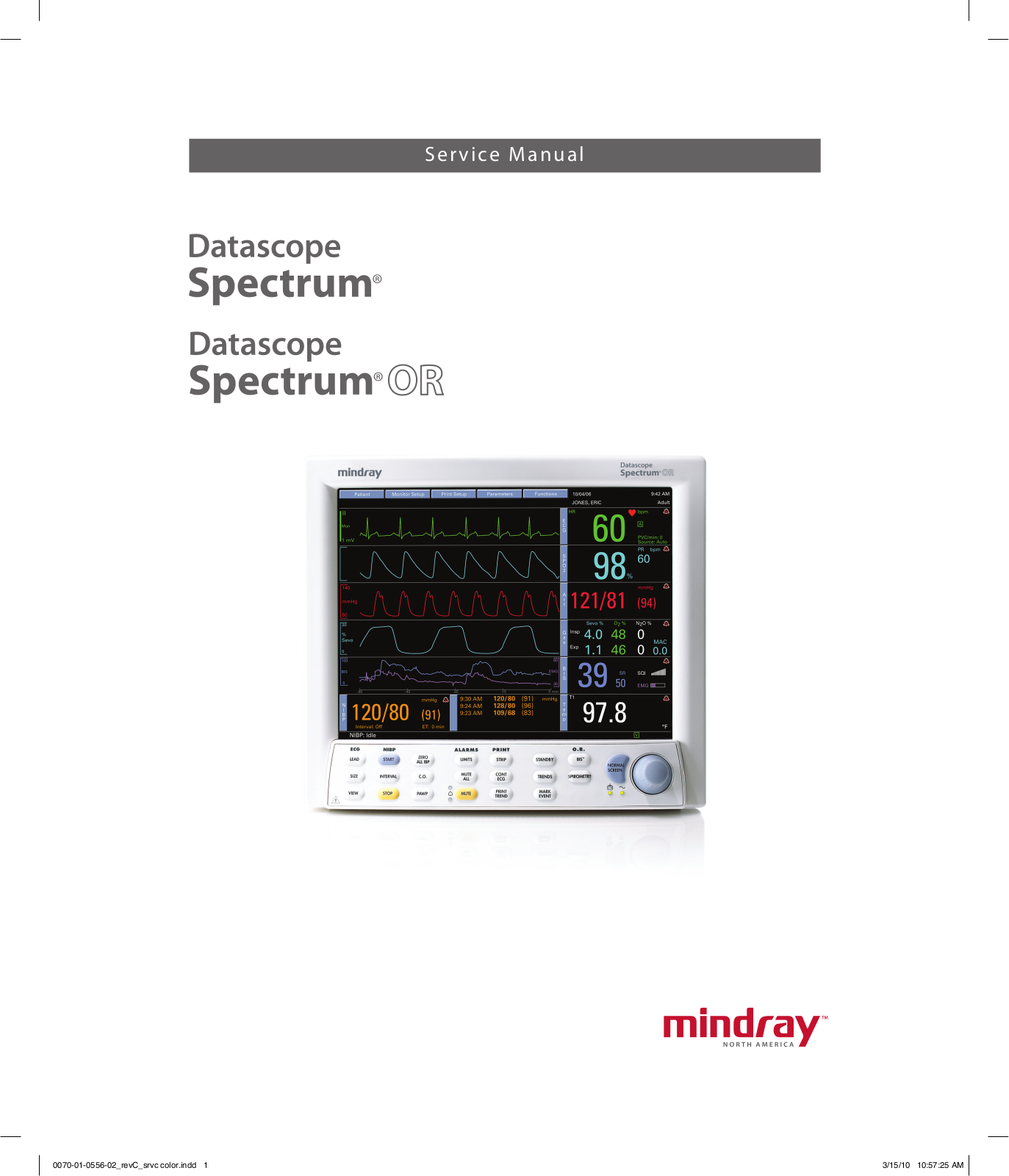 Mindray Datascope Spectrum User manual