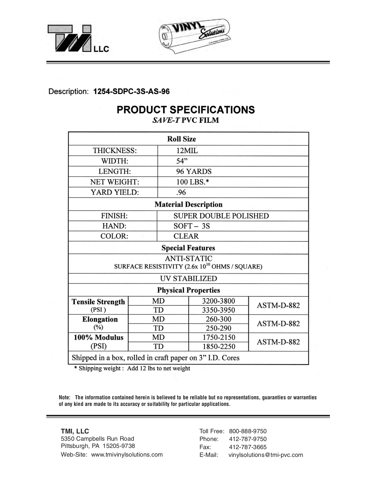 Tmi 1254-SDPC-3S-AS-96 User Manual