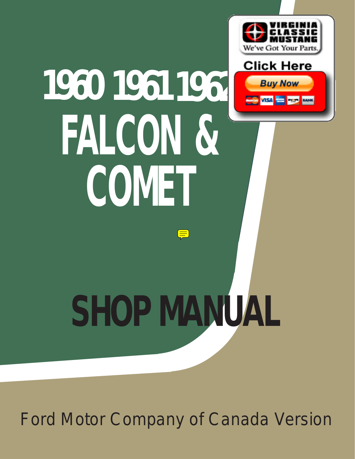 Ford FALCON 1960, FALCON 1962, COMET 1960, COMET 1961, COMET 1962 Shop Manual - ManualMachine.com