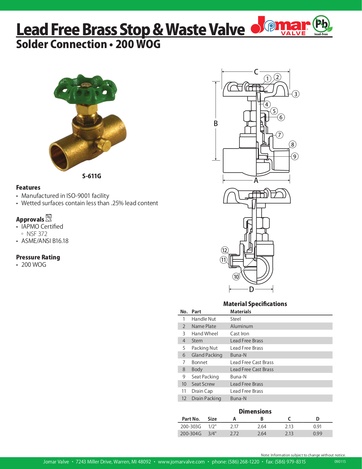 Jomar S-611G User Manual