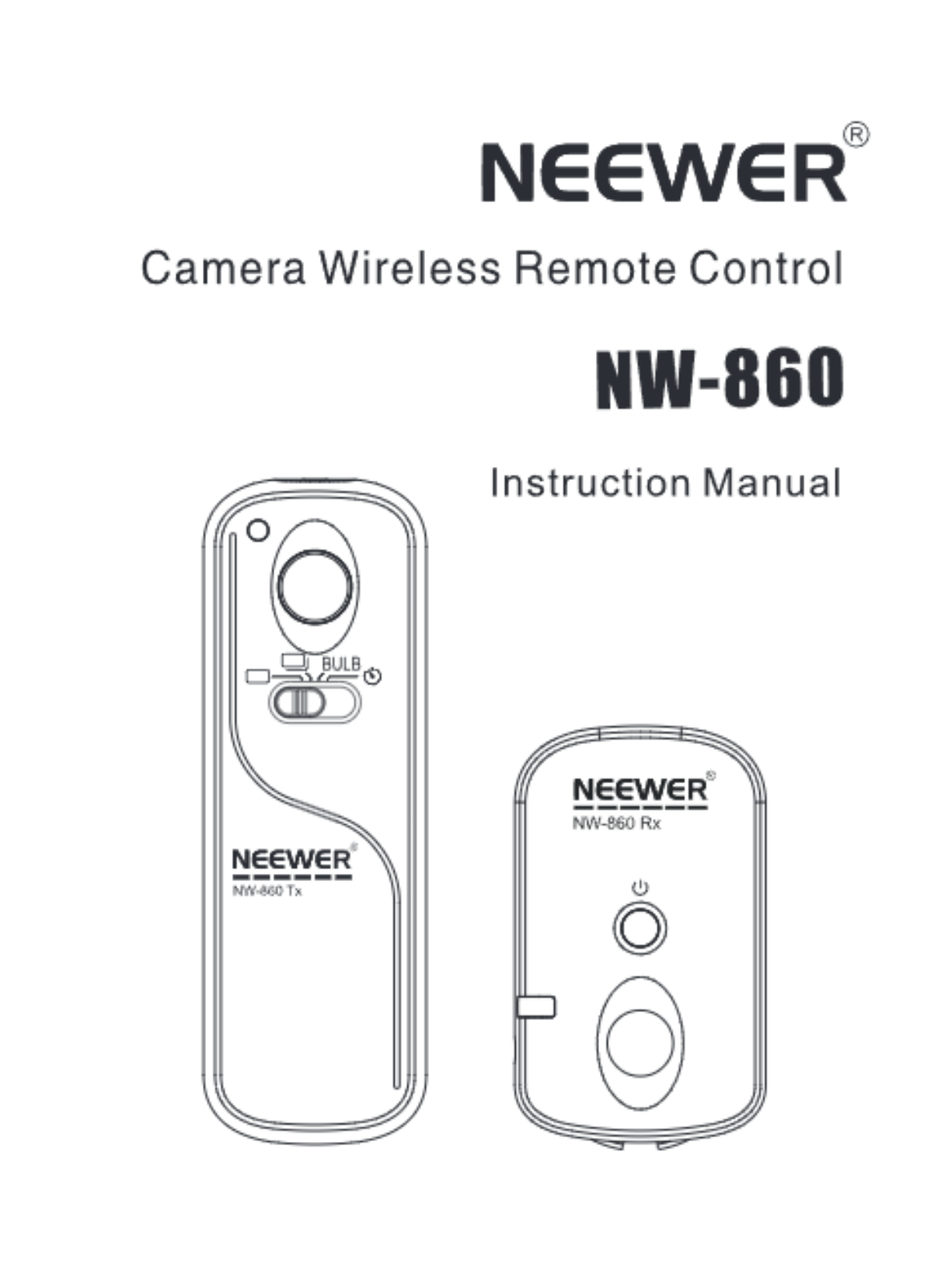 Neewer Nw-860 Instruction Manual