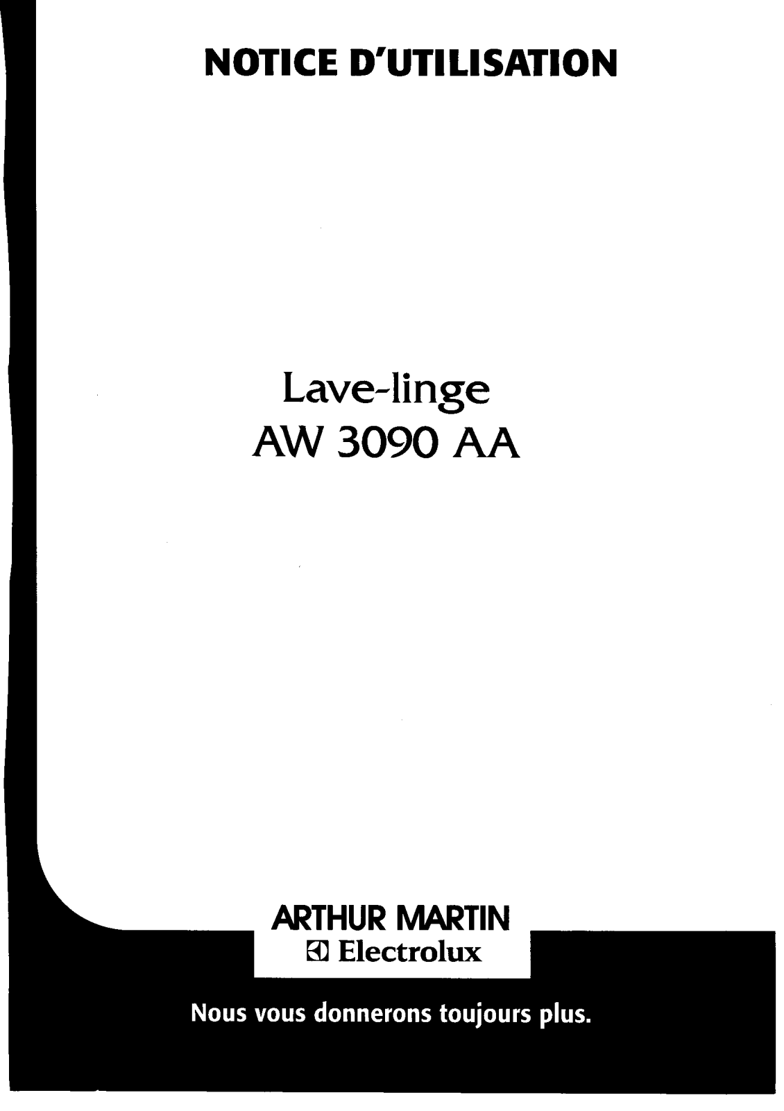Arthur martin AW3090AA User Manual