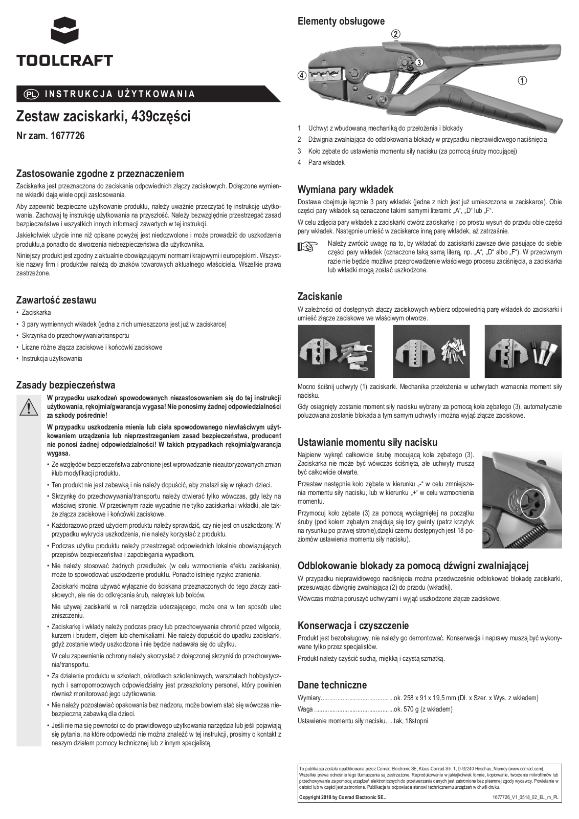 TOOLCRAFT 1677726 Instructions