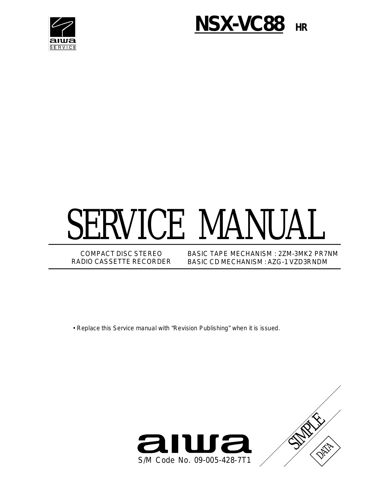 Aiwa NSX-VC88 Service Manual