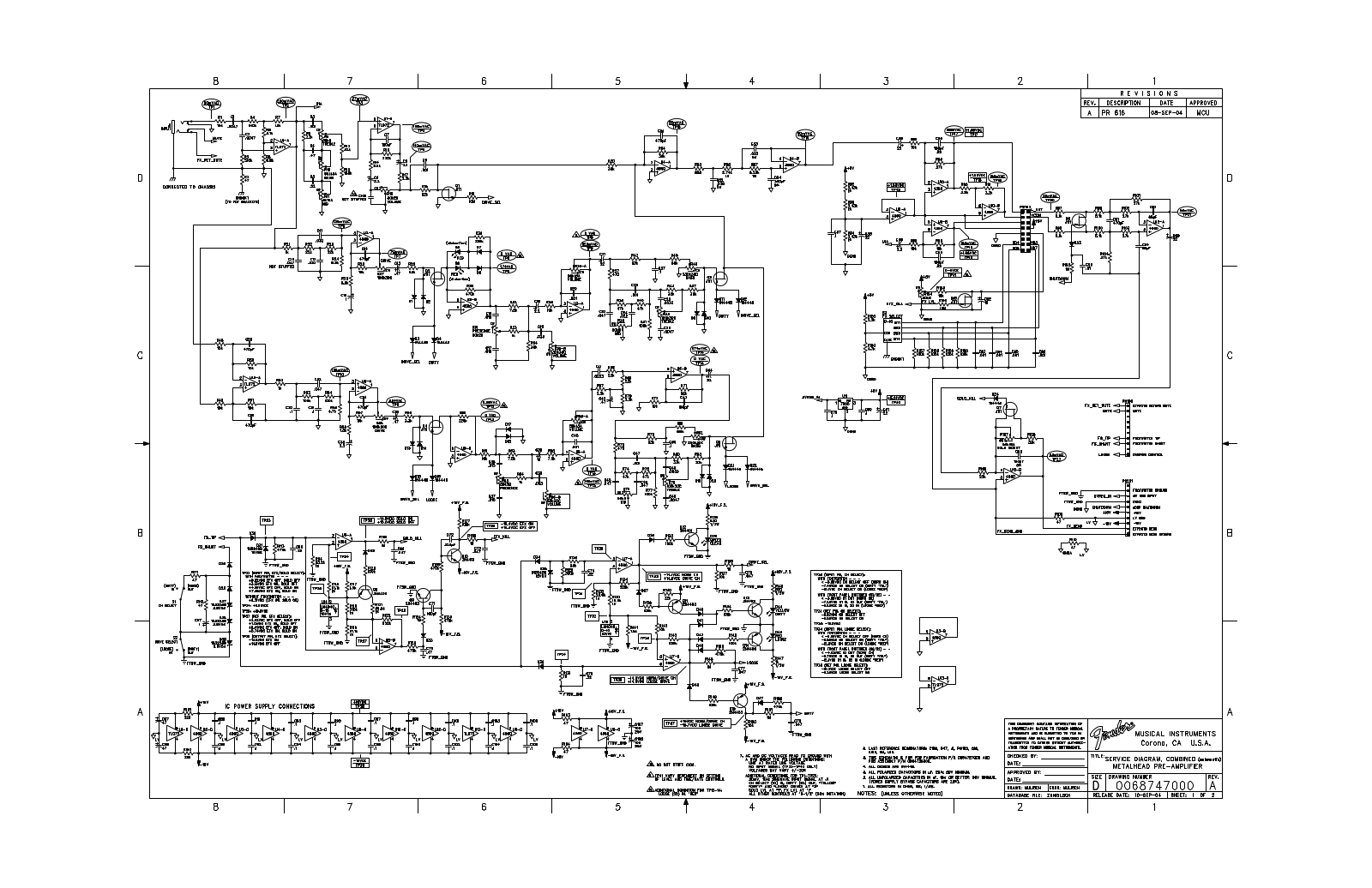 Fender MH-500-Metalhead Schematic