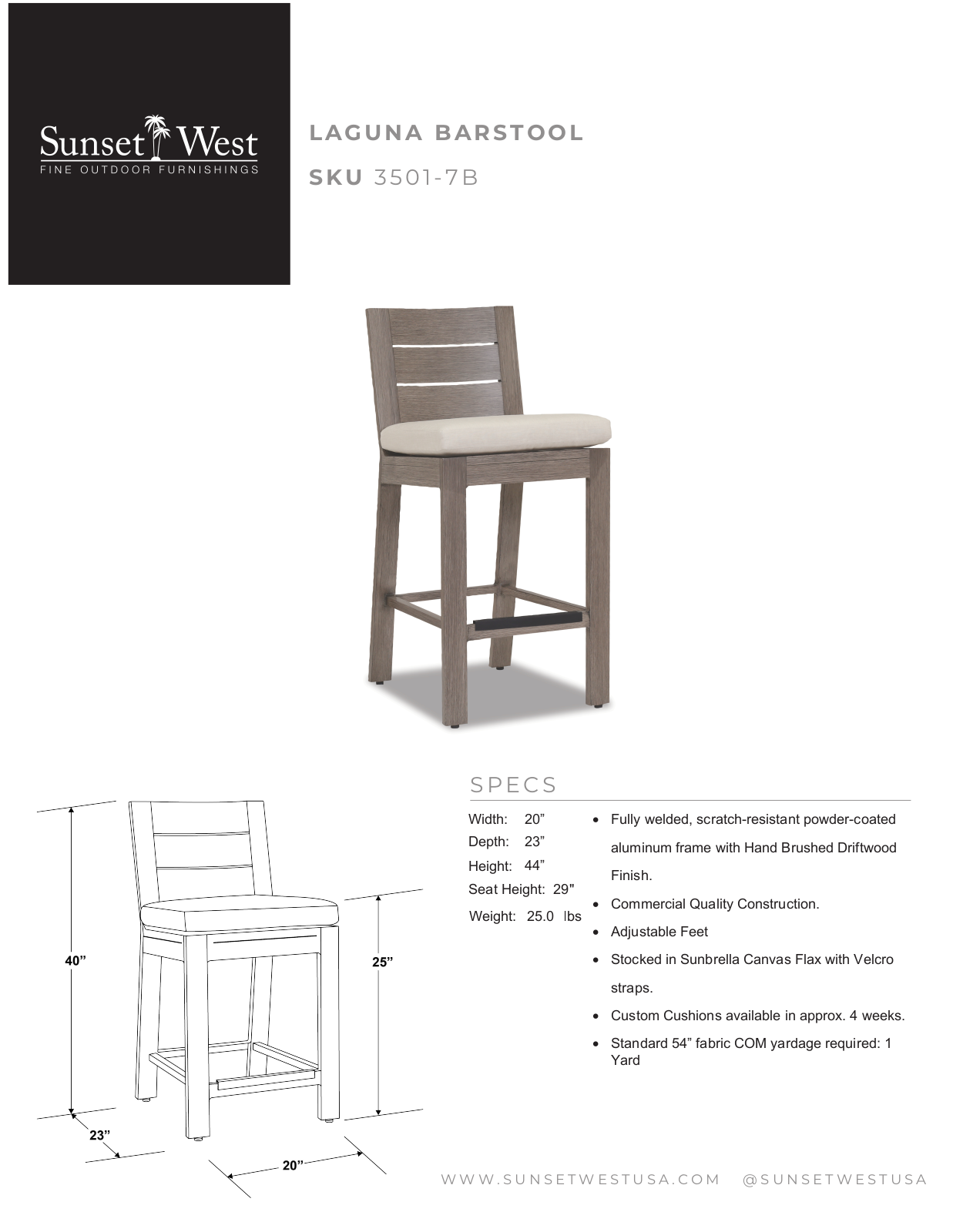 Sunset West XSW1555 Specifications - ManualMachine.com