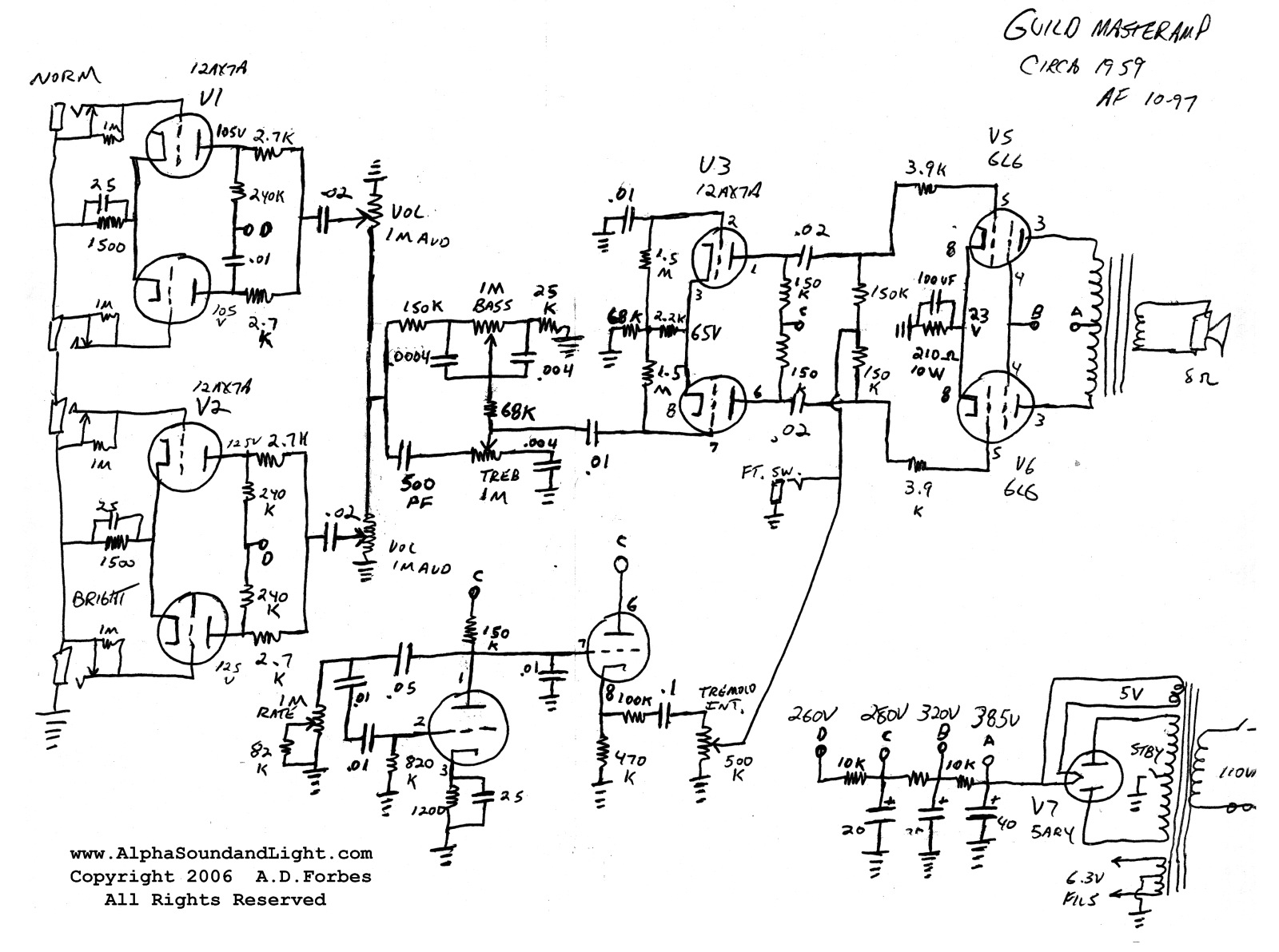 Guild af1091 schematic