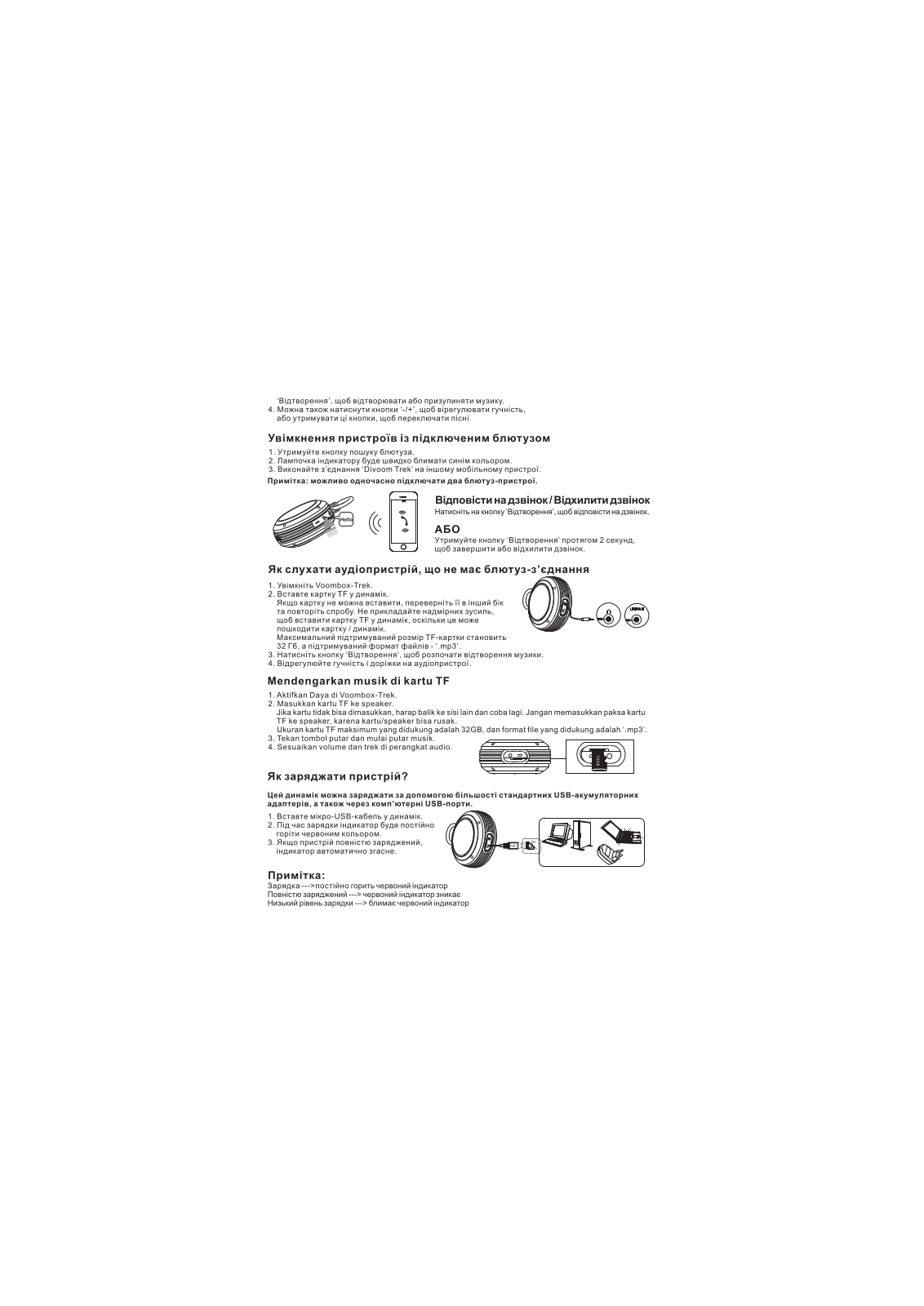 Divoom Technology VOOMBOX-TREK User Manual