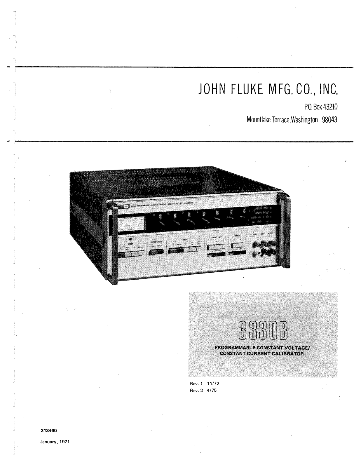 Fluke 3330B User Manual