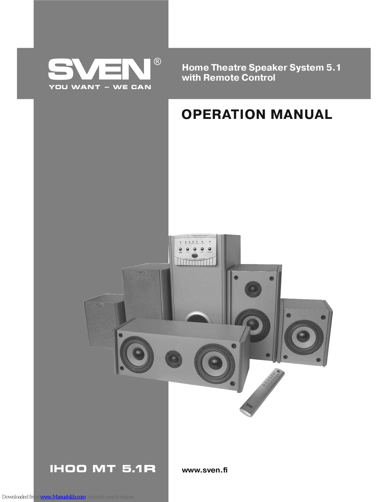 Sven IHOO MT 5.1R Operation Manual