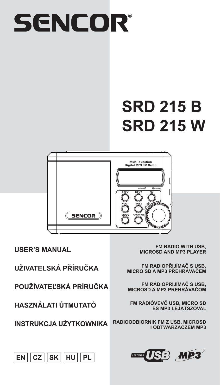 Sencor SRD 215 B User Manual