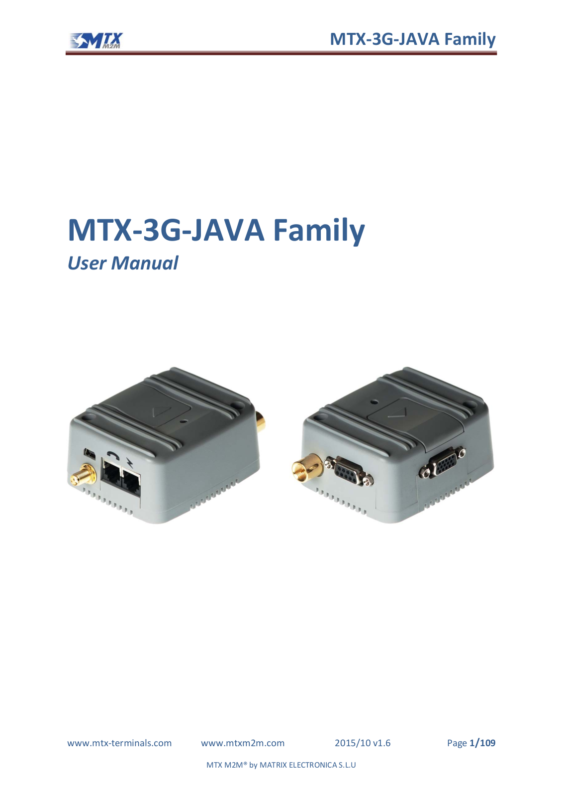 MTX MTX-3G-JAVA User Manual