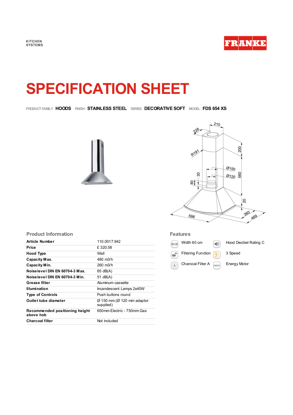 Franke Foodservice FDS 654 XS User Manual