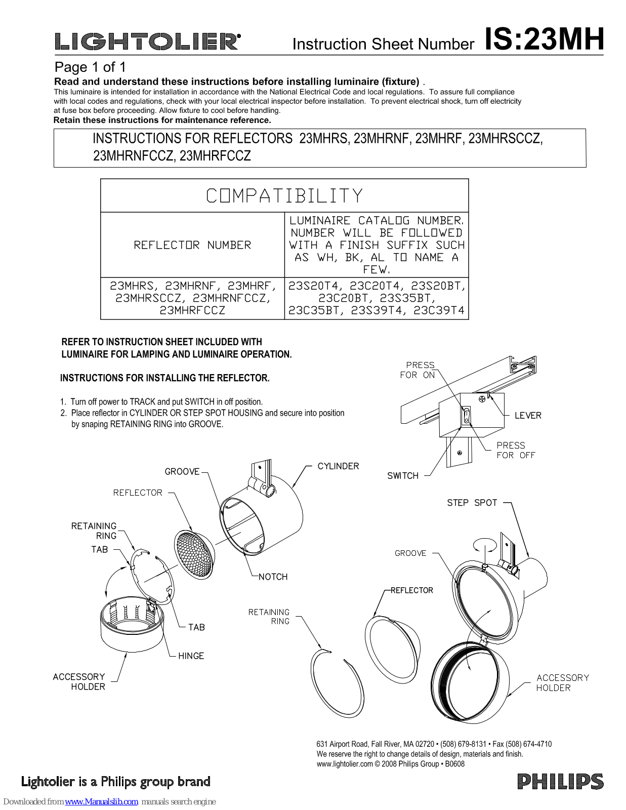 Philips 23MHRNFCCZ, 23MHRNF, 23MHRFCCZ, 23MHRS, 23MHRF User Manual