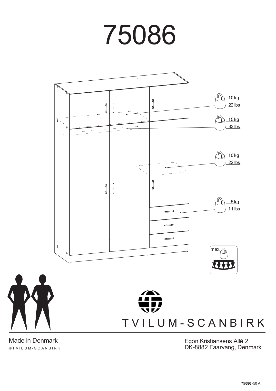 Tvilum 75086 User Manual