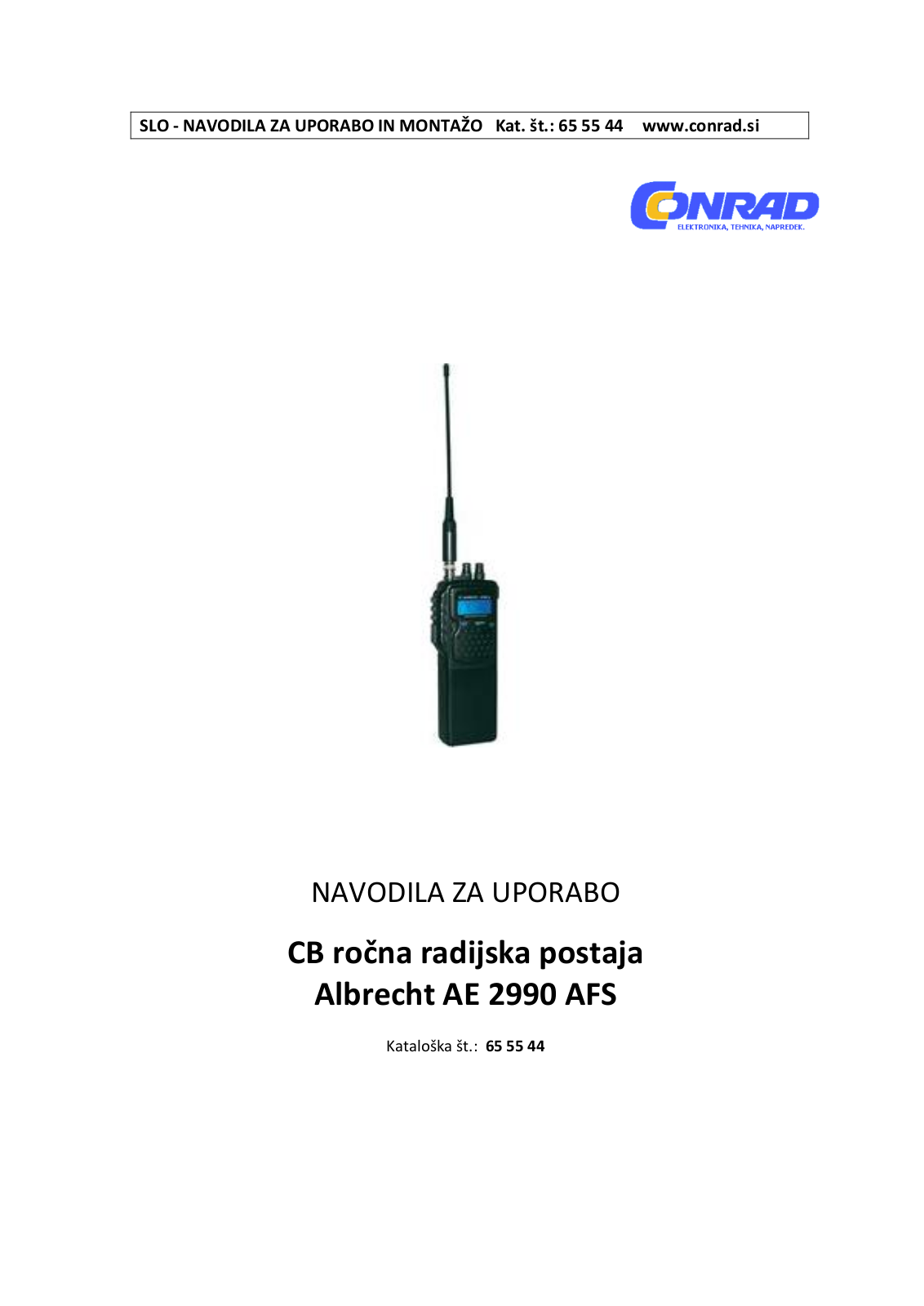 Albrecht AE2990 AFS Operating Manual