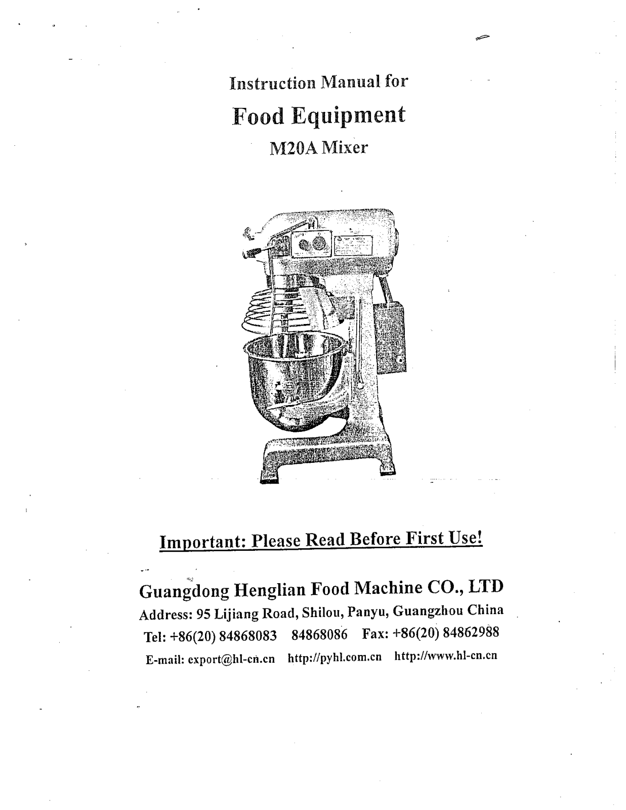 Eurodib M20A Installation  Manual