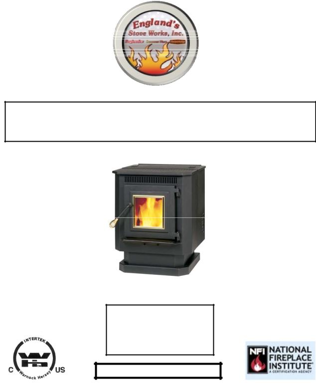 England's Stove Works 25-PDVC Installation Manual