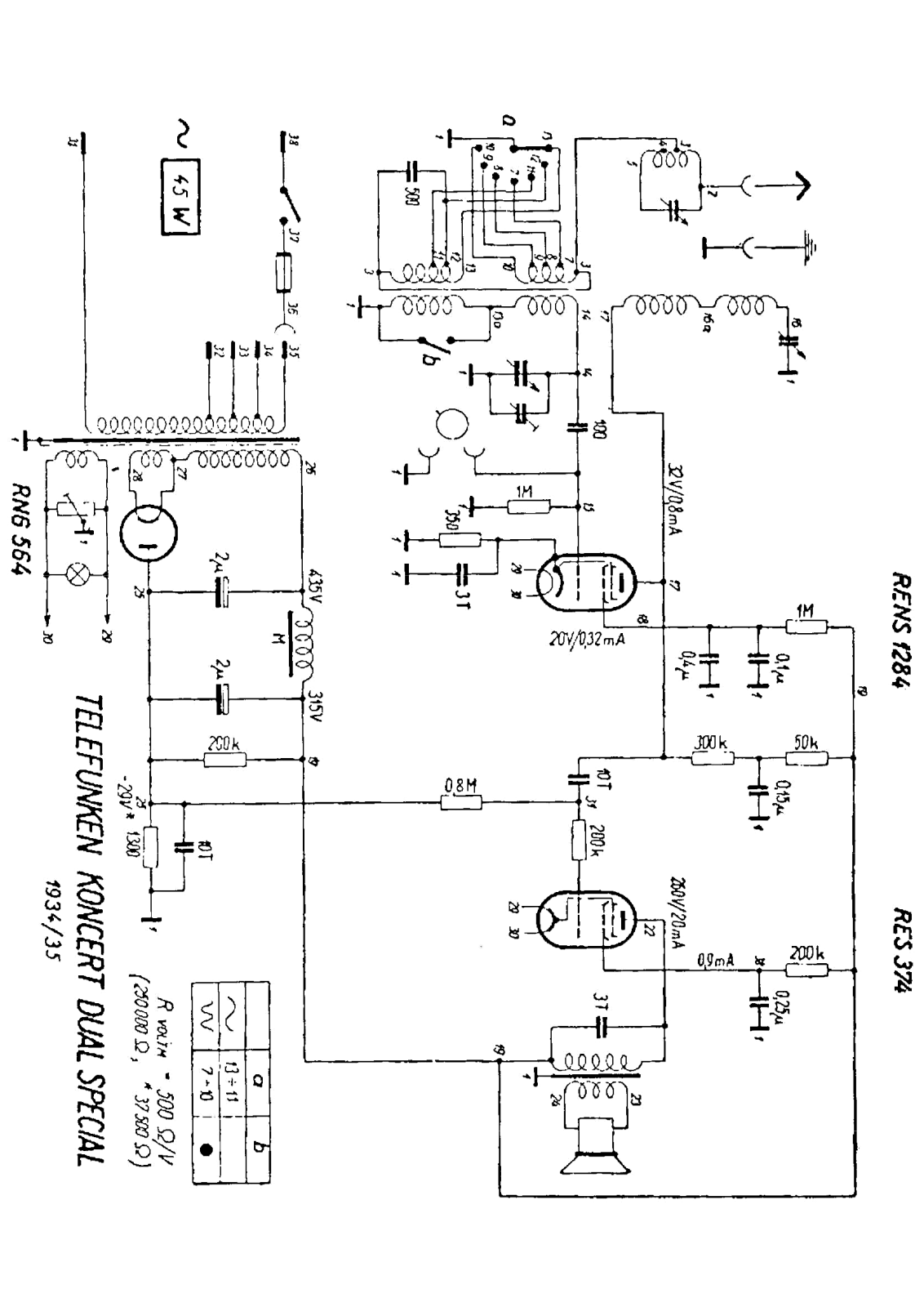 Telefunken Koncert-Special Schematic