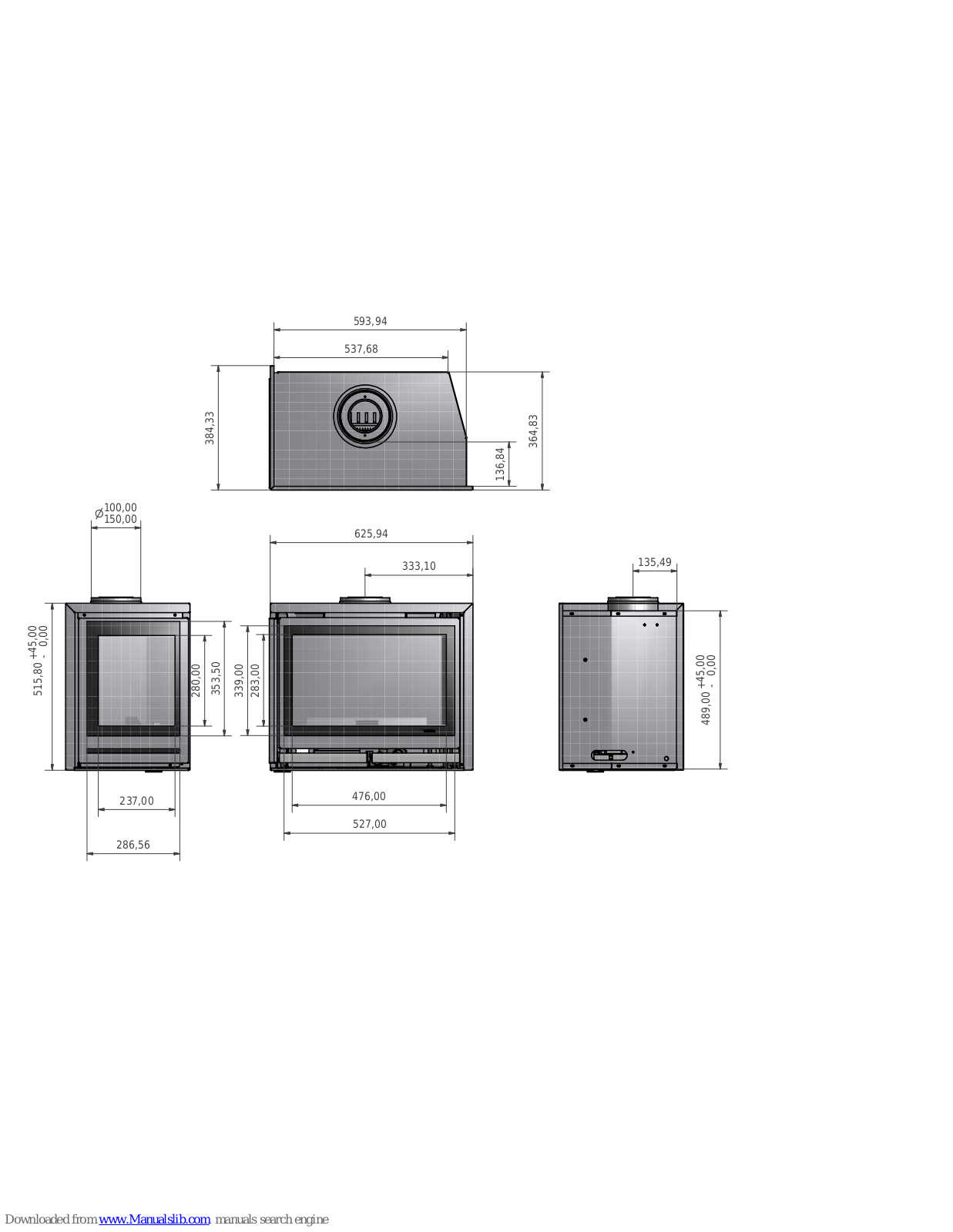 WANDERS SQUARE 60 G Dimensions