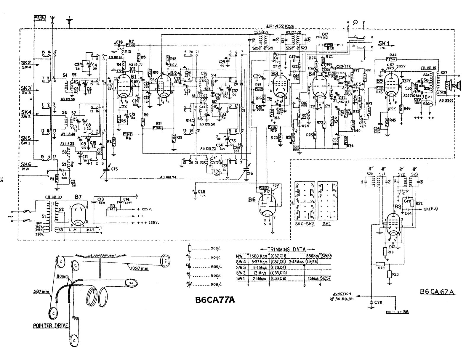 Philips B-6-CA-67-A Schematic