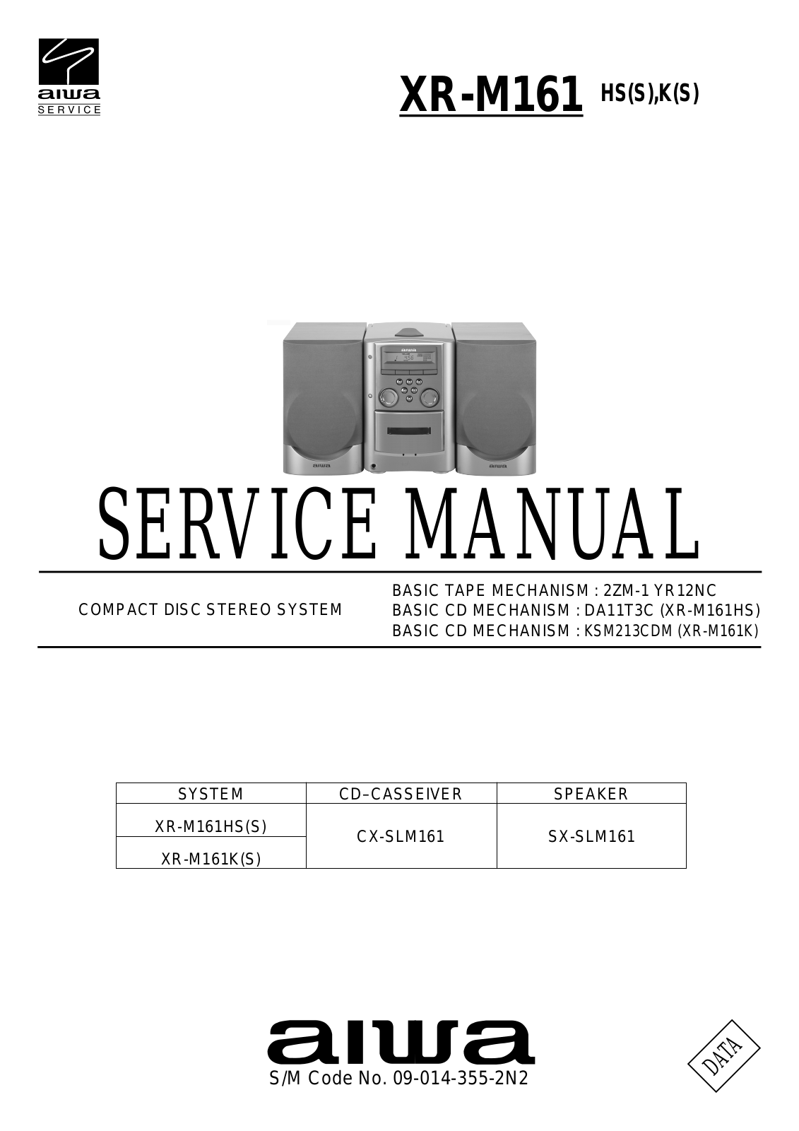 AIWA XR M161 Service Manual
