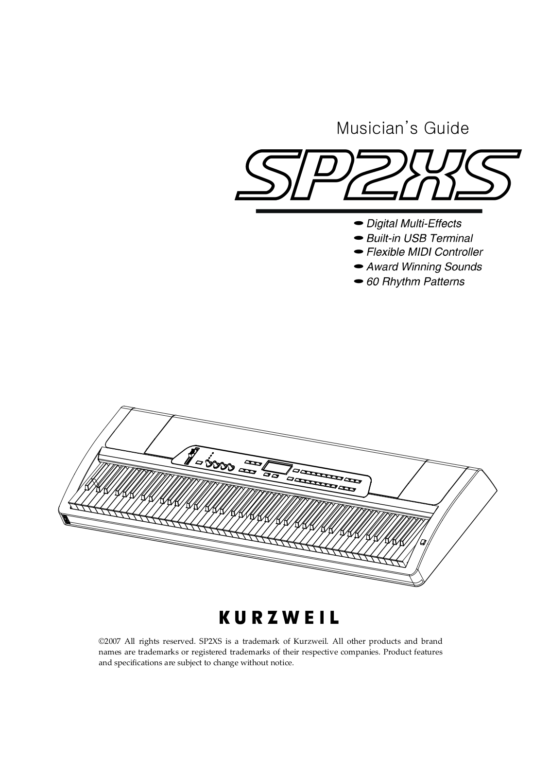 Kurzweil Music Systems SP2XS User Manual