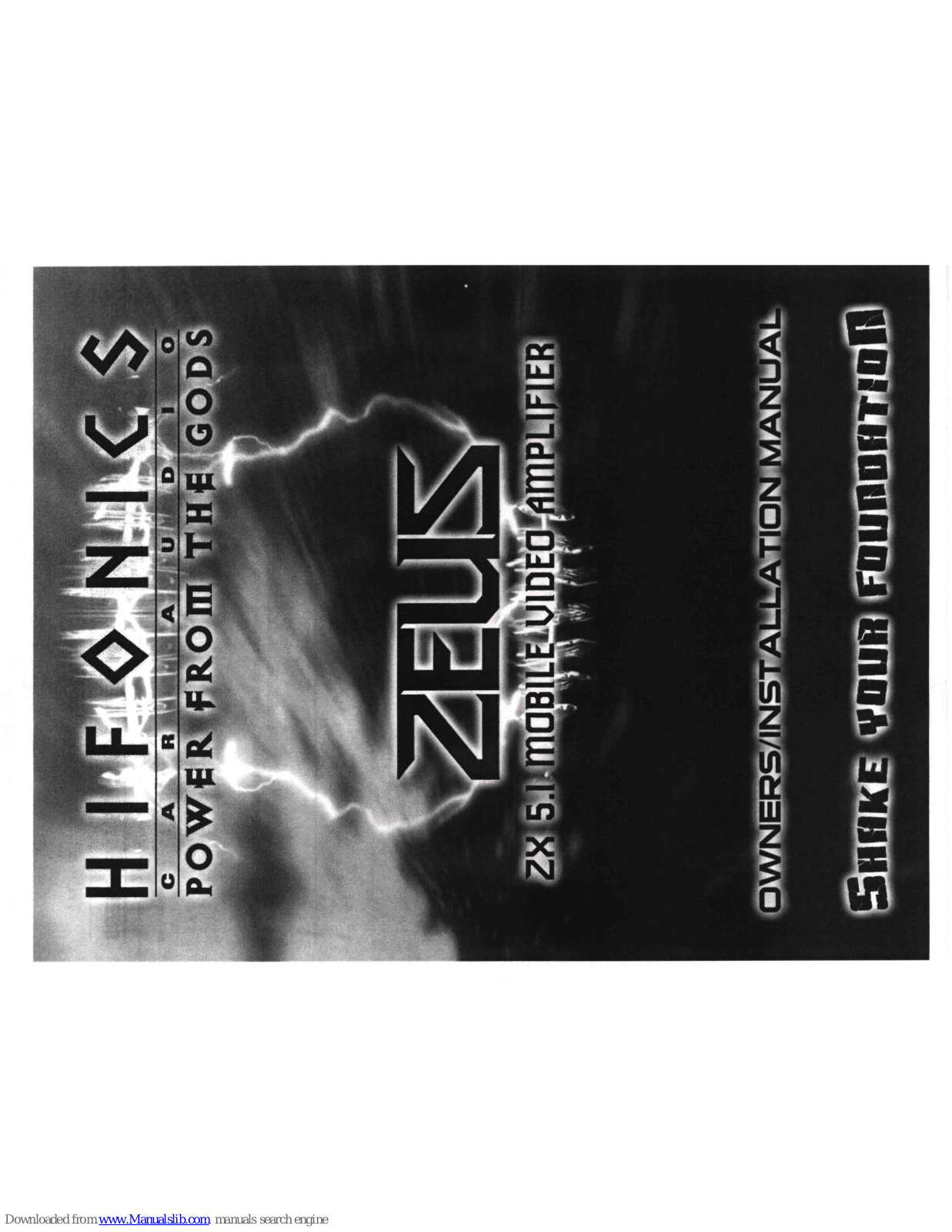 Hifonics ZX 5.1 Owners & Installation Manual