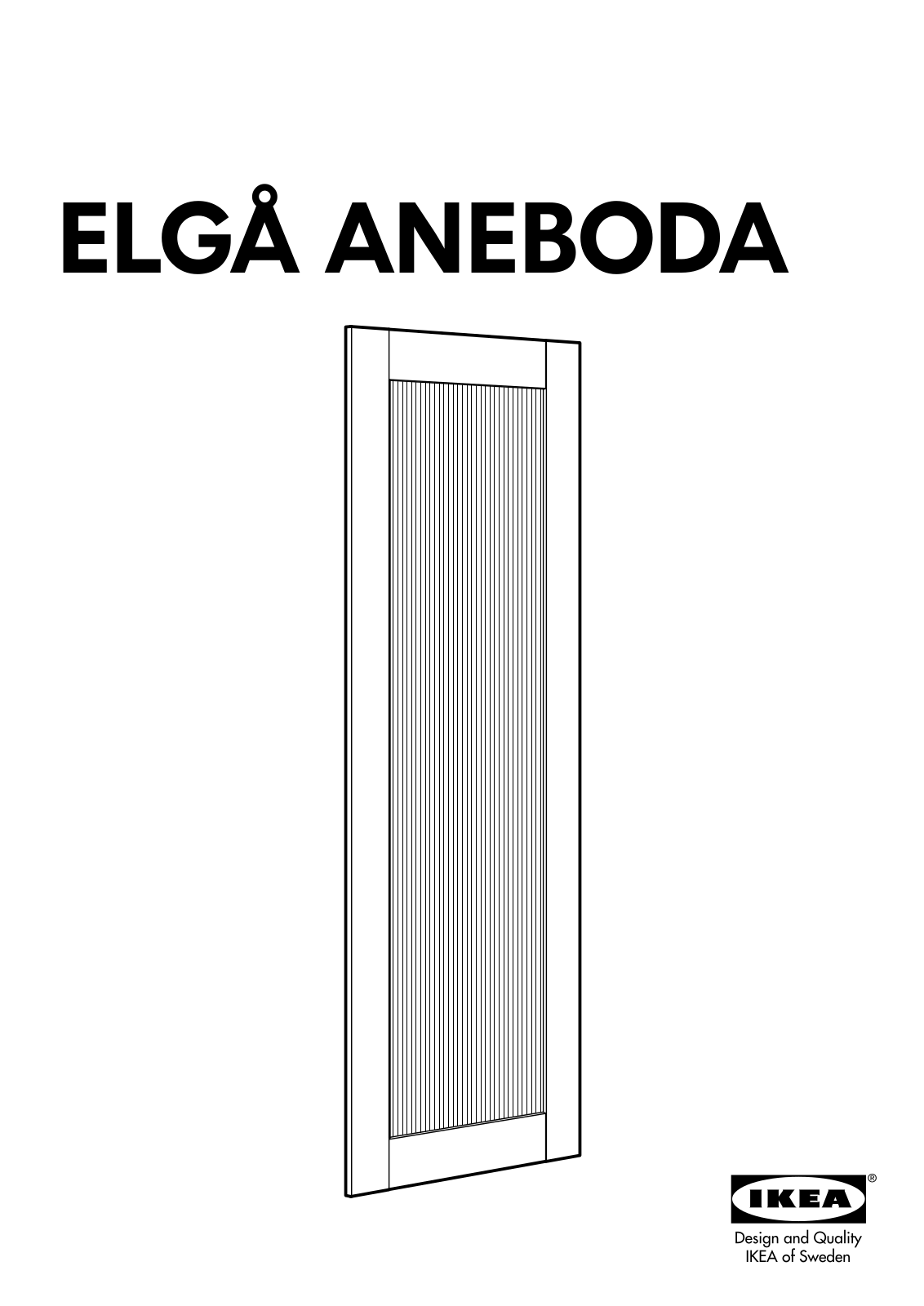 IKEA ELGÅ SLIDING DOORS ALL STYLES User Manual