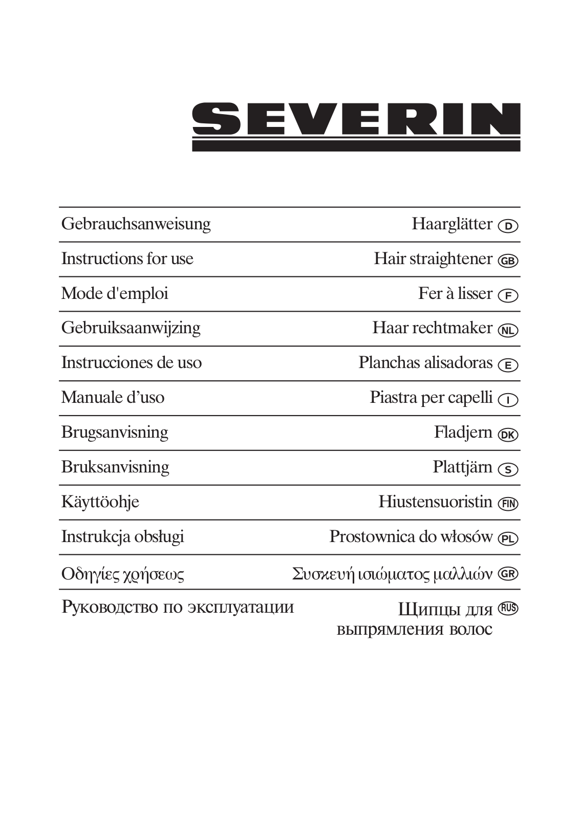 Severin HC 6858 DATASHEET