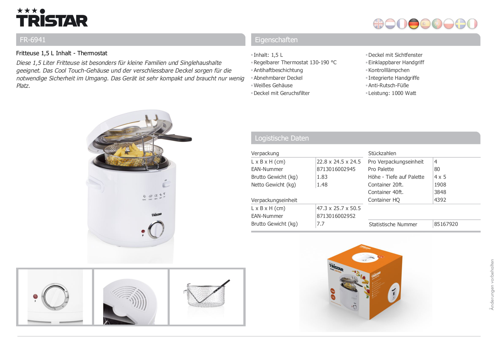 Tristar FR-6941 User Manual